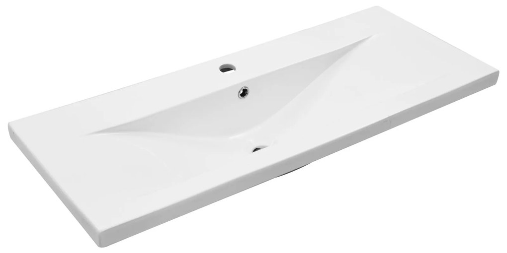 Mobile lavabo con lavabo integrato rovere nero in legno ingegnerizzato