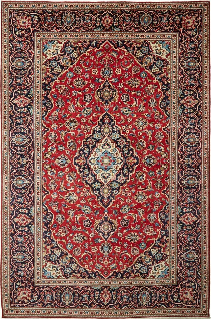 Kashan Tappeto persiano 300x200 Rosso (Iran) Annodato A Mano