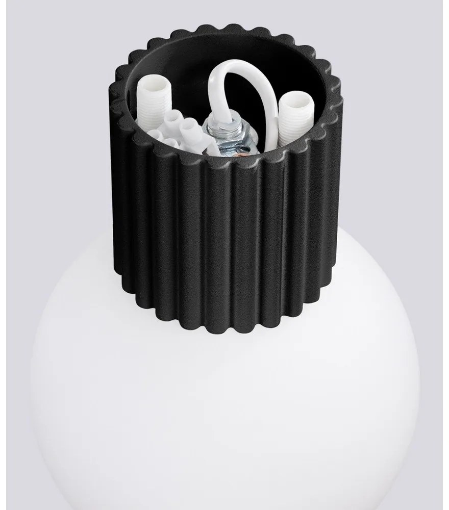 Lampada da parete nera ø 12 cm Orbital – Sollux