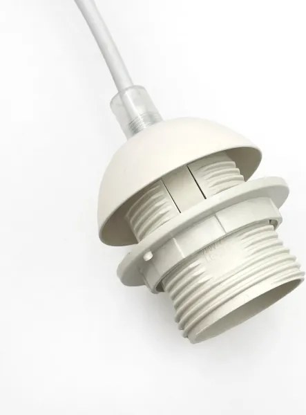 Lampadario a sospensione con cavo AIDA 1xE27/60W/230V Ø 25 cm rovere/bianco