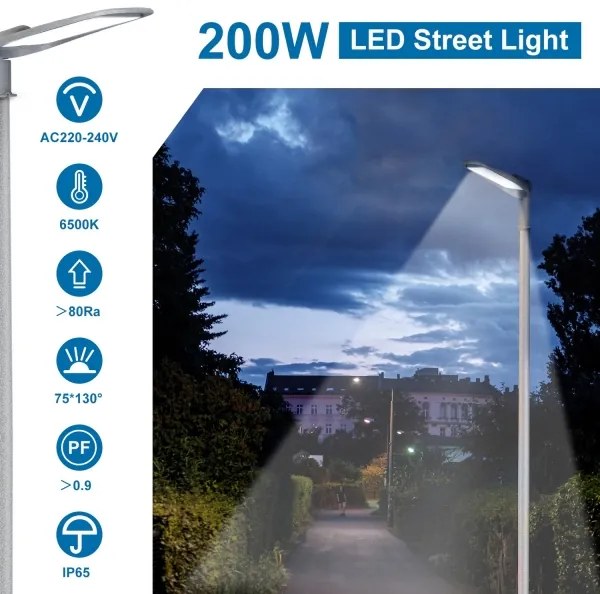 Aigostar - Lampione stradale LED SLIM LED/200W/230V 6500K IP65