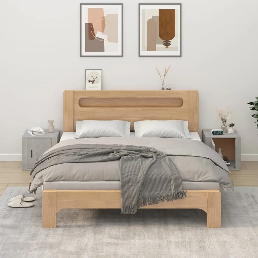 Comodini 2 Pz Grigio Cemento 50x39x47 Cm /