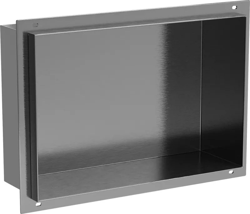 Mexen X-Wall-NR mensola ad incasso senza bordo 30 x 20 cm, grigio pistola spazzolato - 19E1302010