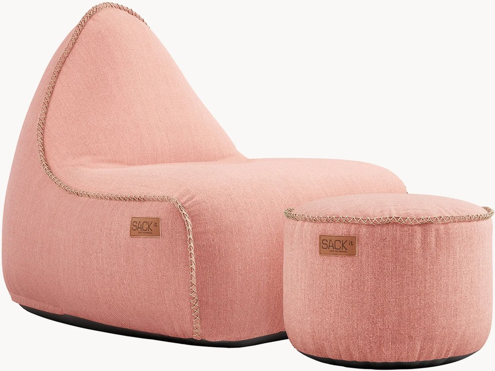 Pouf sacco da giardino con poggiapiedi Cobana