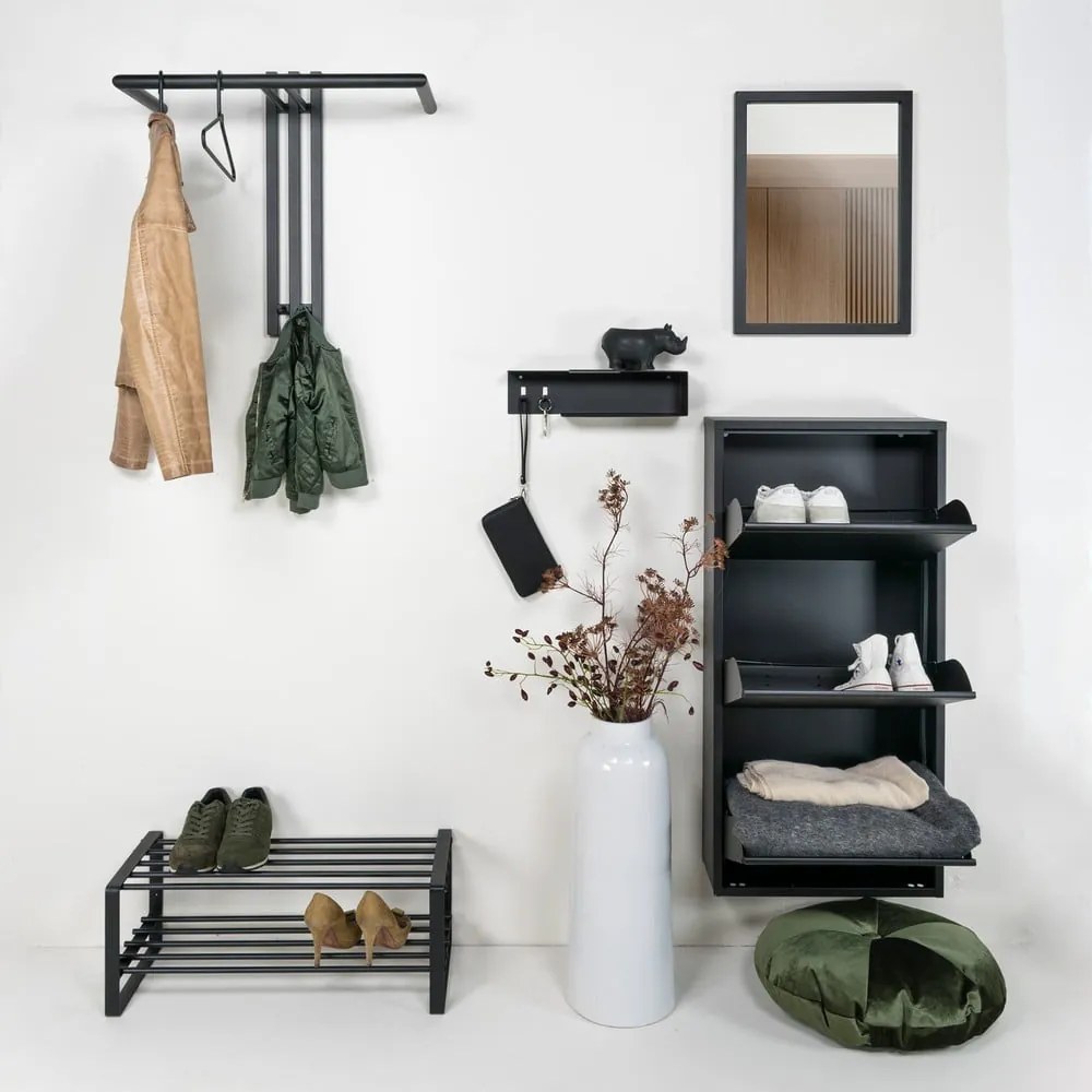 Attaccapanni da parete nero in metallo 65 cm Senza – Spinder Design