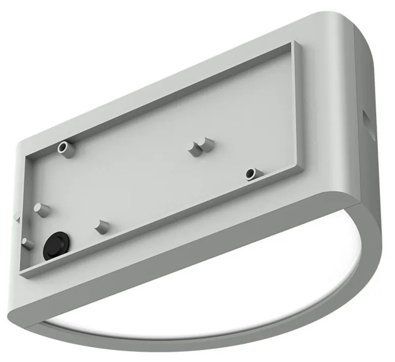 Applique Moon Design E27 Curva per Esterni IP65 - Grigia