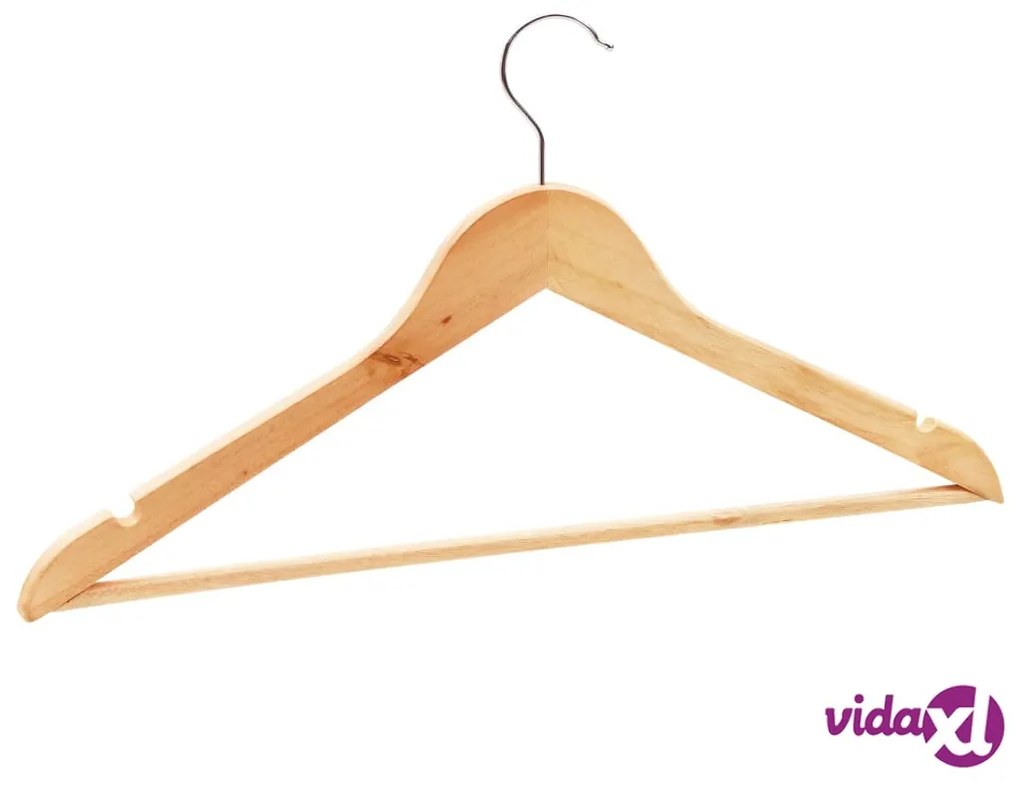 vidaXL Set Appendiabiti 50 pz Antiscivolo in Legno Massello