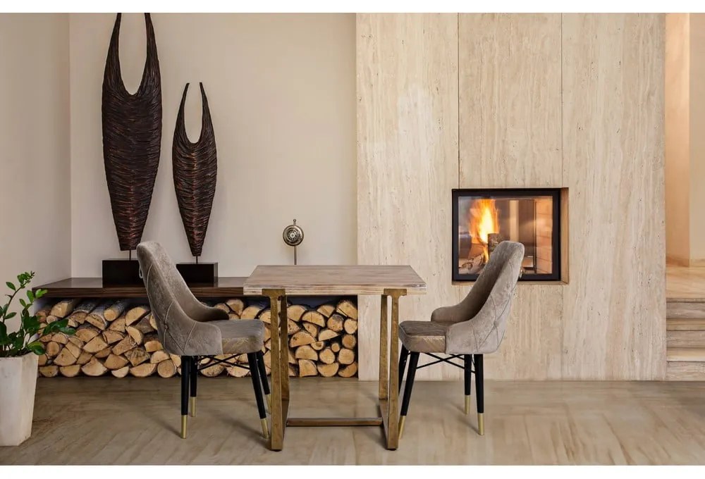 Tavolo da pranzo in colore naturale 80x80 cm Ankara - Mauro Ferretti