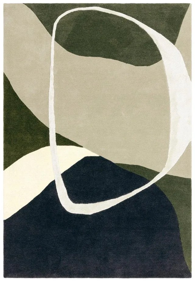 Tappeto in lana verde tessuto a mano 200x300 cm Matrix - Asiatic Carpets