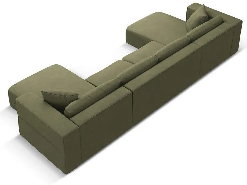 Divano angolare a U verde chiaro Esther - Milo Casa