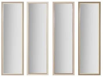 Specchio da parete Home ESPRIT Bianco Marrone Beige Grigio Cristallo polistirene 35 x 2 x 132 cm (4 Unità)