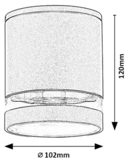 Rabalux 7817 - Faretto da esterno ZOMBOR 1xGU10/35W/230V tondo IP54