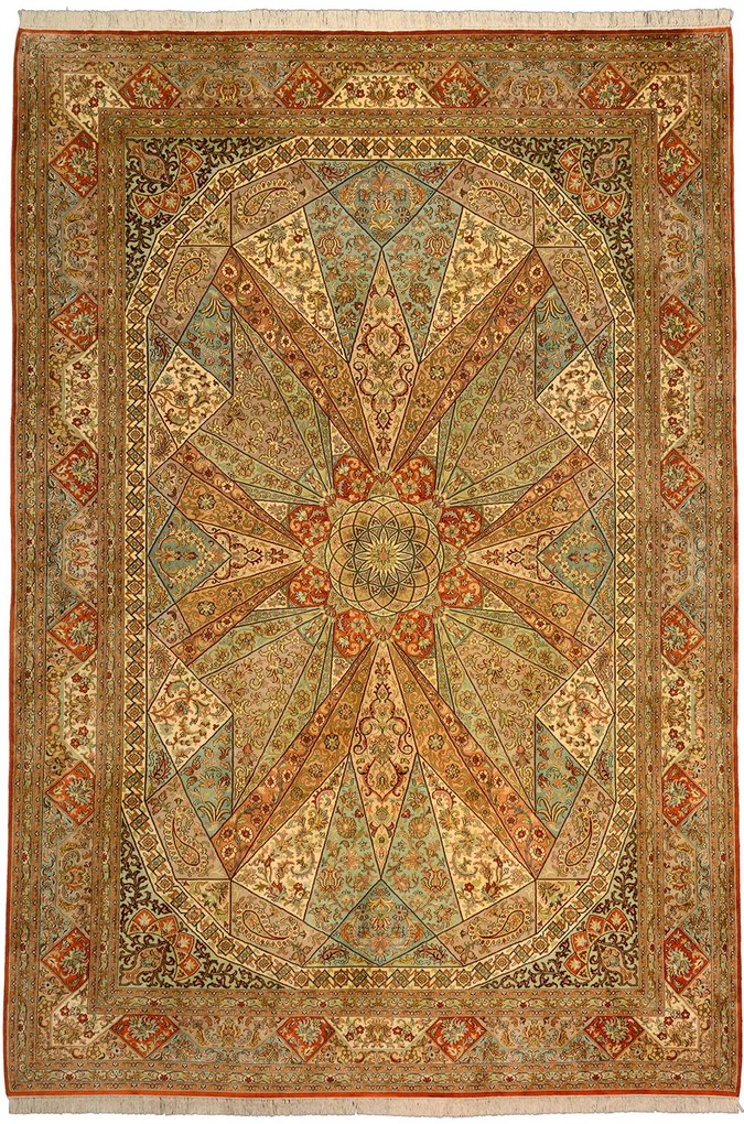 Cashmere Silk Tappeto orientale 310 x 220 Marrone (Indian) Annodato A Mano