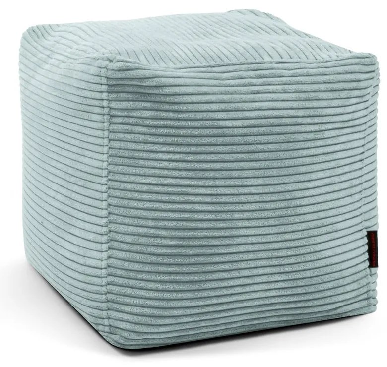 Puof a sacco color menta con rivestimento in velluto a coste Up! MooG – SLOWDOWN