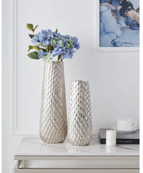 Eglo 421044 - Vaso in metallo NILGAUT 40,5x14 cm argento