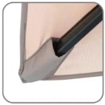 Ombrellone a braccio Deluxe 4x4 mt – Struttura in alluminio, bianco