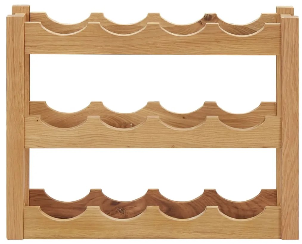 Cantinetta per 12 bottiglie 47x21x36 cm in legno massello di rovere