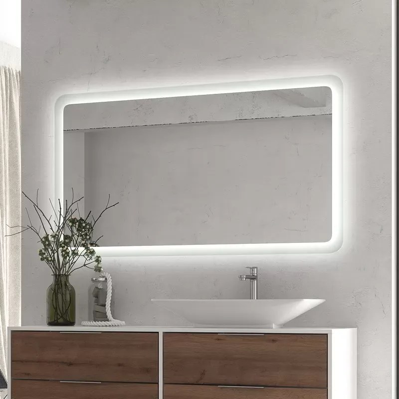 Specchio led 120x80 cm con cornice illuminante modello KA1200 - KAMALU