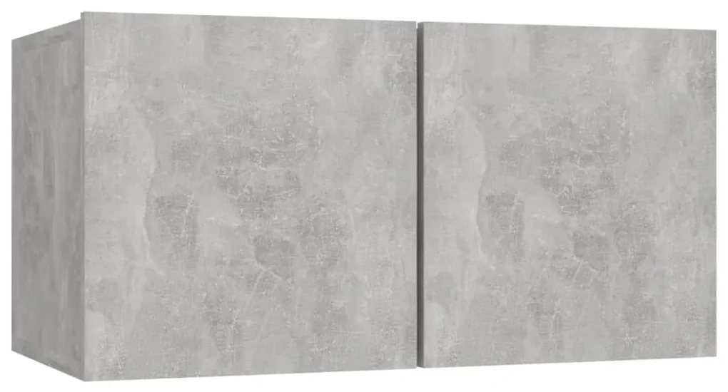 Mobili porta tv sospesi 3 pz grigio calcestruzzo 60x30x30cm