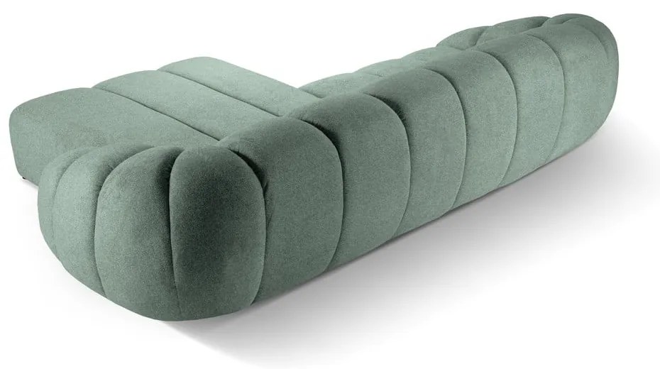 Divano angolare in verde chiaro (con penisola a destra) Diana – Micadoni