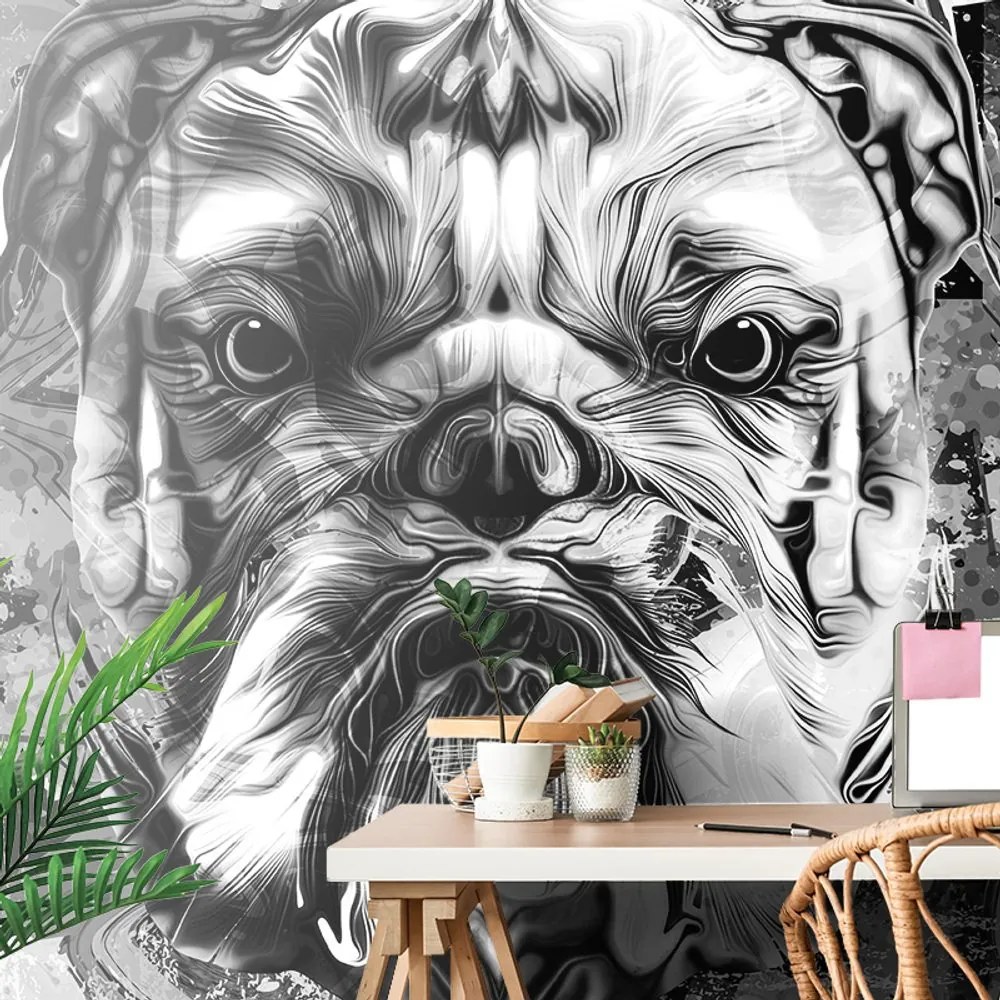 Carta da parati – Bulldog in bianco e nero
