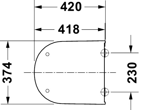 Duravit 28310000 - Sedile per WC D-CODE 37,4x42 cm, bianco