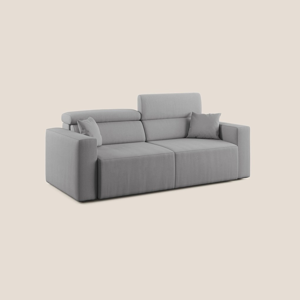 Orwell divano con seduta estraibile in microfibra smacchiabile T11 grigio