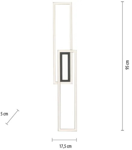 Leuchten Direkt 14696-18 - LED Lampadario a plafone dimmerabile ASMIN LED/45W/230V