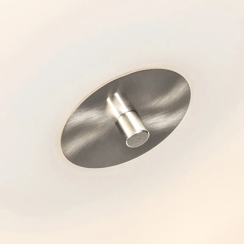 Lampada da soffitto rustica color tortora 70 cm - Drum Jute