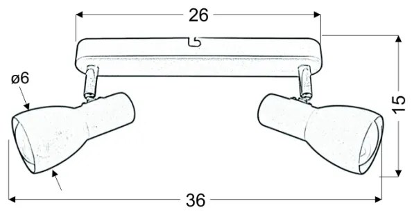 Luce Spot PICARDO 2xE14/40W/230V turchese