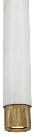 Lampadario a sospensione con filo Marble white/brass 1xGU10/8W/230V