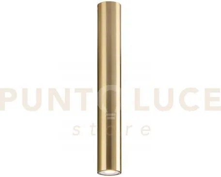 Plafoniera-faretto fluke tonda oro 1 luce attacco gu10 5,5x5,5x40cm