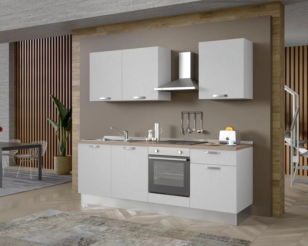 Cucina montata bianco L 240 cm