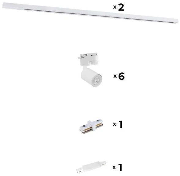 Zuma Line 3041 - Faretto per sistema a binario REFLEKTOR 6xGU10/10W/230V