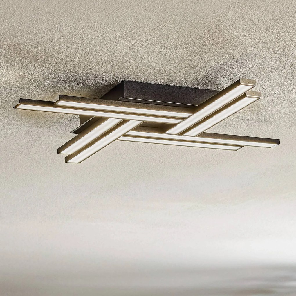 Domiluce Plafoniera LED Largo 8 luci nero