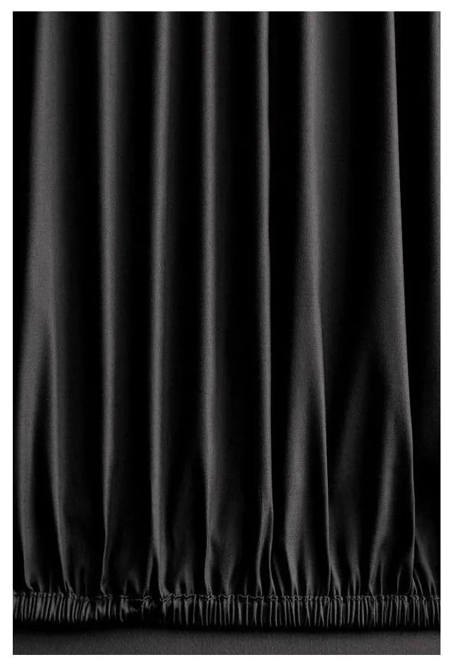 Set copripiumino e federa nero in cotone renforcé per letto matrimoniale/per letto esteso con lenzuolo incluso/4 pezzi 200x220 cm Damask – Mila Home