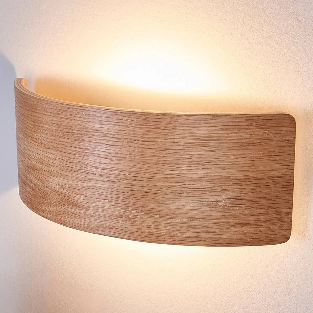 Lindby Applique a LED Rafailia 33cm, legno