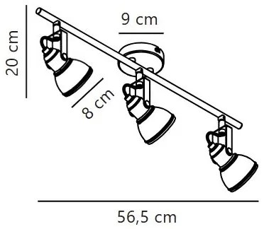 Nordlux - Faretto ASLAK 3xGU10/35W/230V