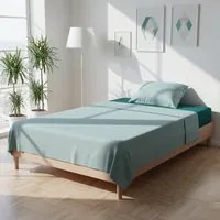 Completo letto 1 piazza e mezza bicolor azzurro e blu