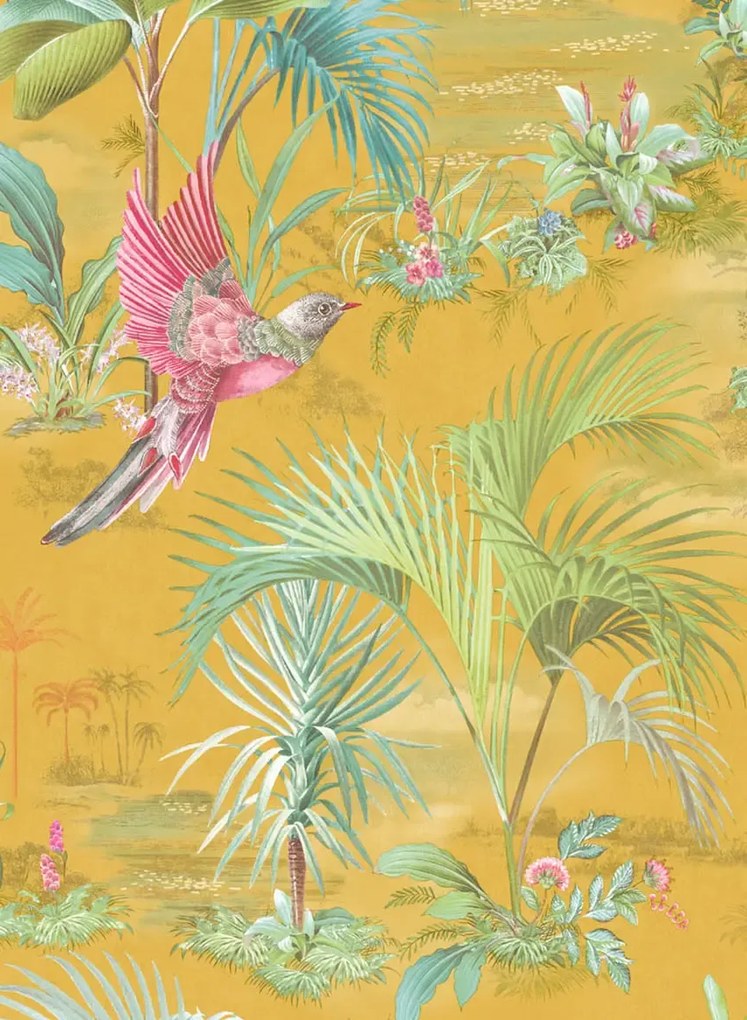 Eijffinger Carta da parati Palm Scenes - gelb