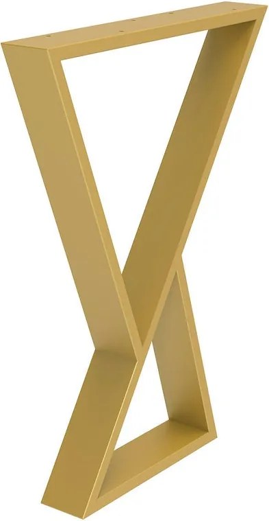 Gamba per mobili STEELMI Federica in acciaio dorato opaco L 58 x P 8 x H 71 cm