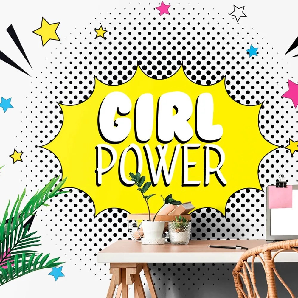 Carta da parati – Scritta pop art – GIRL POWER