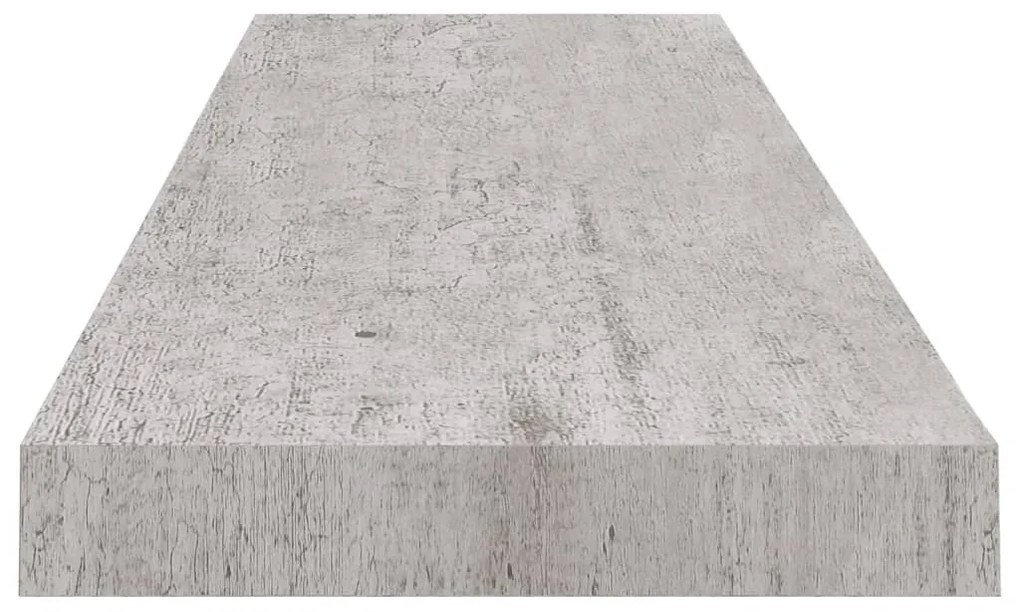 Scaffale a parete grigio cemento 90x23,5x3,8 cm in mdf
