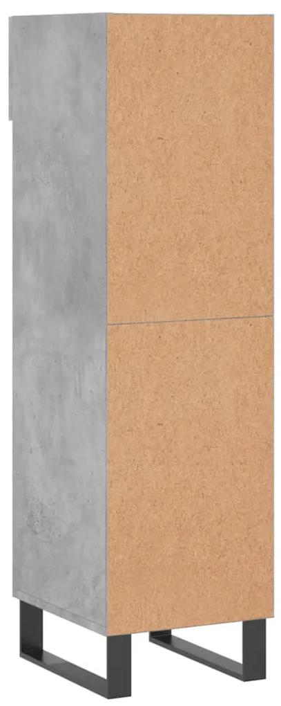 Scarpiera Grigio Cemento 30x35x105 cm in Legno Multistrato