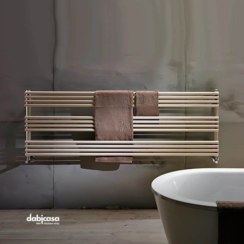 Antrax "Bdo25" Termoarredo Orizzontale Bianco Opaco L.120 cm H.58 cm Interasse 116 cm