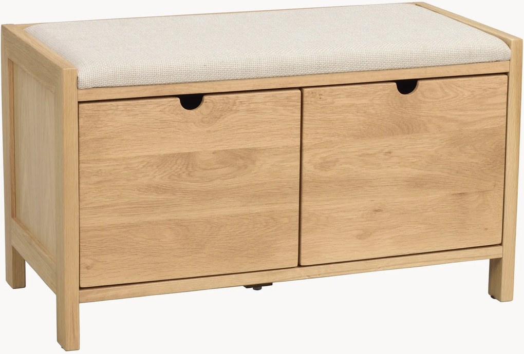 Panca contenitore imbottita in legno Hillmond
