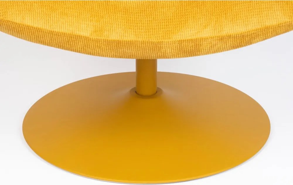 Poltrona in velluto giallo ocra Bubba - Zuiver