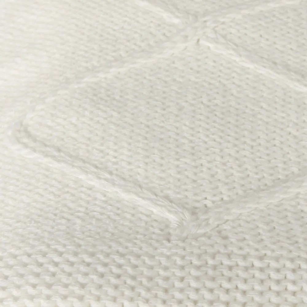 Coperta bianca con cotone Baby Baby, 90 x 90 cm - Homemania Decor