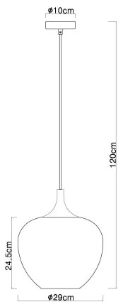 Globo 15548H1W - Lampadario a sospensione con filo MAXY 1xE27/60W/230V diametro 29 cm bianco