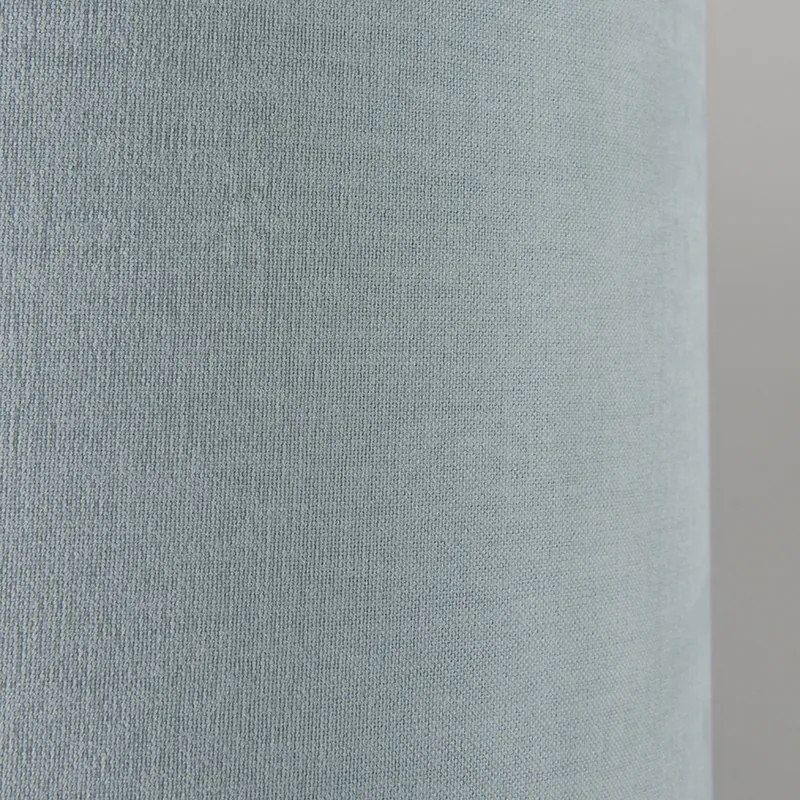 Lampada a sospensione nera con paralume 35 cm blu chiaro regolabile - Blitz